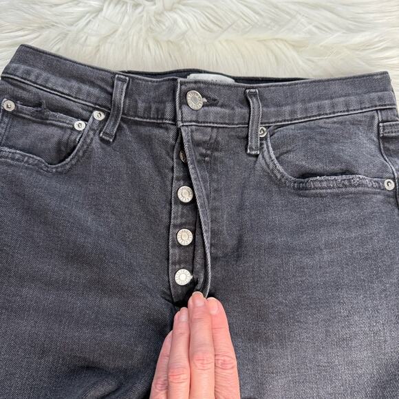 Agolde Riley High Rise Straight Crop Jeans in Progress - Picture 7 of 10